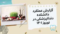 گزارش فعالیت دانشکده دندانپزشکی در ایام نوروز 1401